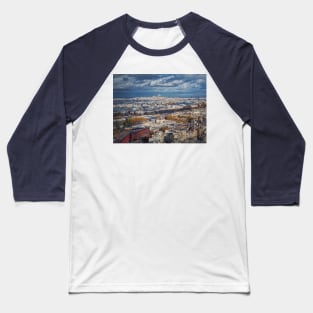 Paris city view to Sacre Coeur Baseball T-Shirt